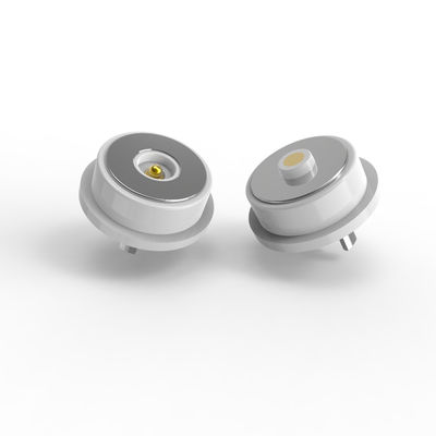 3A Magnetic Electrical Connectors White Pogo Pin Connector 8.0mm Diameter For Electronic Device