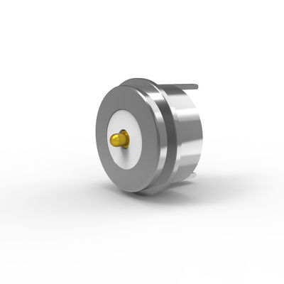 White Round Magnetic Connector 5A 12v Magnetic Connector Corrosion Resistant With LCP Housing
