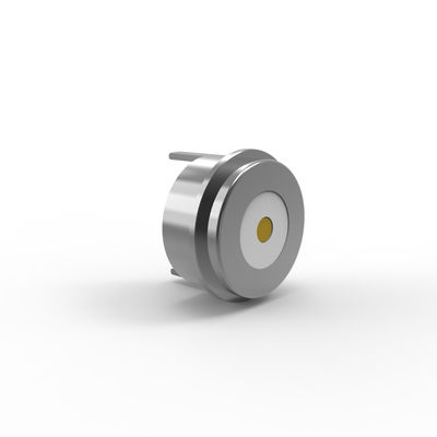 White Round Magnetic Connector 5A 12v Magnetic Connector Corrosion Resistant With LCP Housing