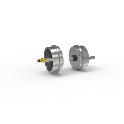 Dia 10.0mm male and female 2pin round magnetic pogo pin connector with 5A current