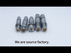 Conectores de metal de empuje y empuje y cables circulares